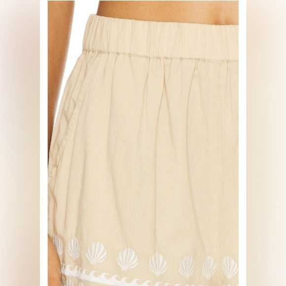 Show Me Your MuMu Pants - Show Me Your MuMu Cream Shell and Wave Embroidered Shorts